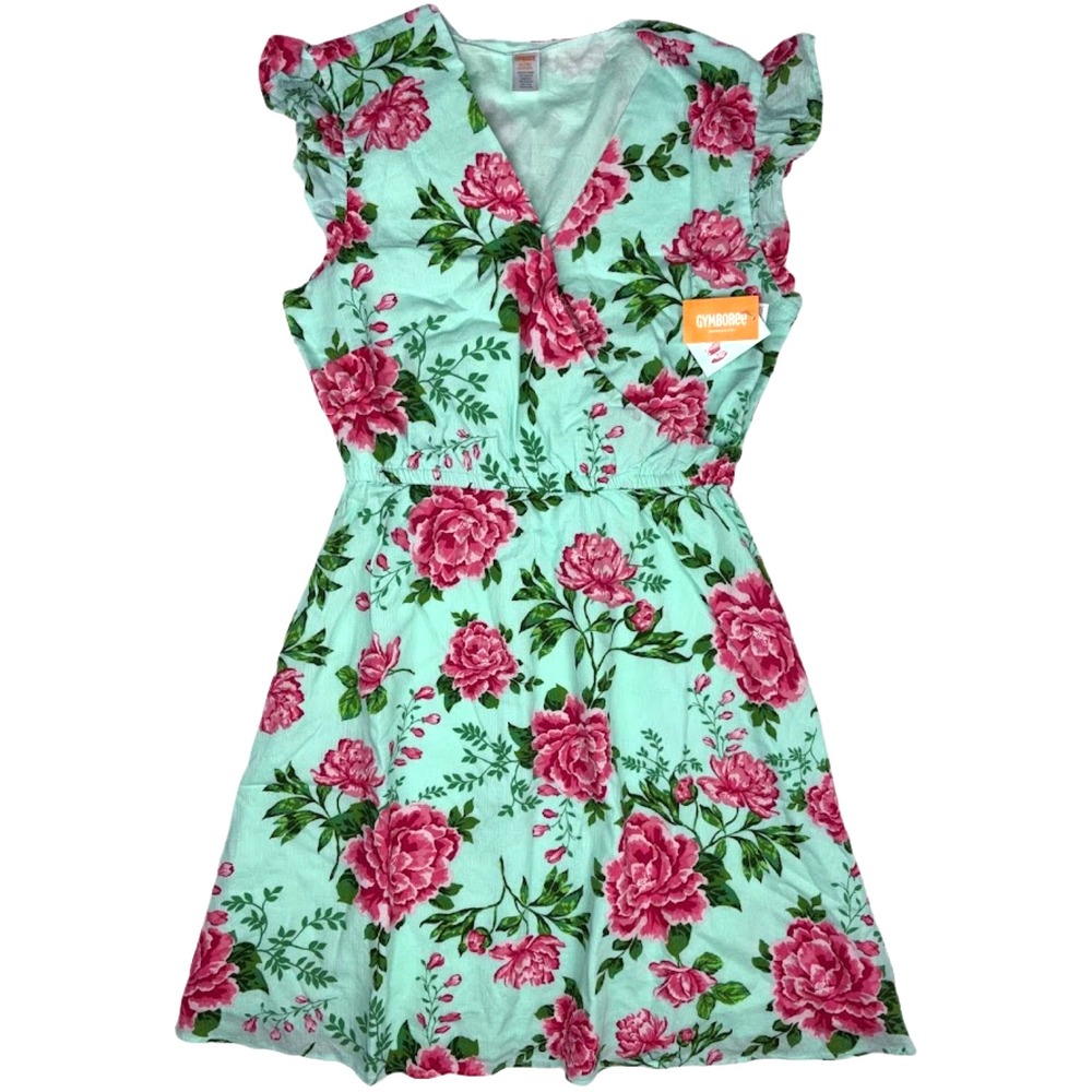 Gymboree Time For Tea Women's XL Rose Dress Adult Flower Lined Spring‎ NWT